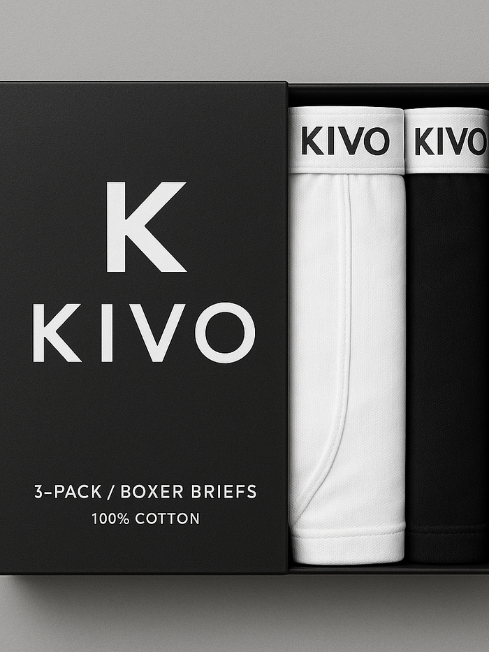 KIVO Boxer Briefs – 95% Cotton (3pack)
